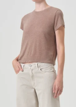 Adine Shrunken Tee ~ Chai Heather
