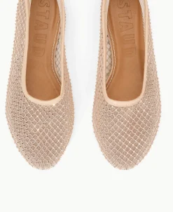 Alba Ballet Flat ~ Champagne Crystal Mesh