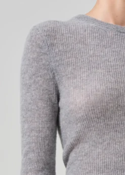 Alessia Crewneck Sweater ~ Dark Heather Grey