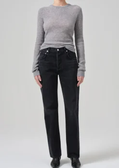 Alessia Crewneck Sweater ~ Dark Heather Grey
