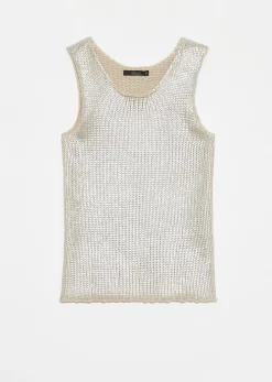 Aloe Knit Vest ~ Silver