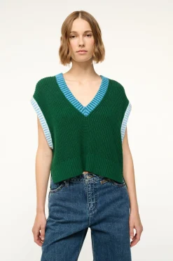 Americana Sweater ~ Jungle Sky Ivory