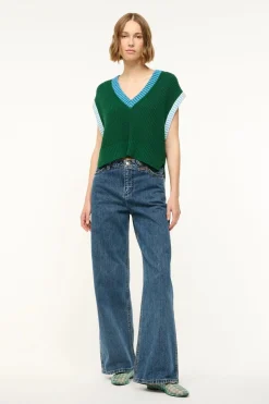 Americana Sweater ~ Jungle Sky Ivory