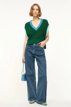 Americana Sweater ~ Jungle Sky Ivory