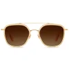 Austin Sunglasses ~ 18K Titanium + Champagne Polarized