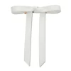 Bardot Faux Leather Bow Barrette ~ Ivory