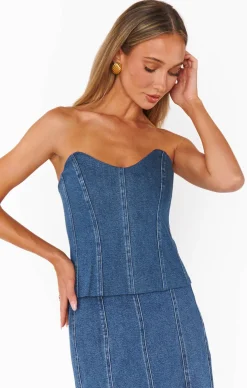 Baton Rouge Top ~ Blue Indigo