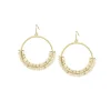 Beaded Open Circle Earring ~ Champagne