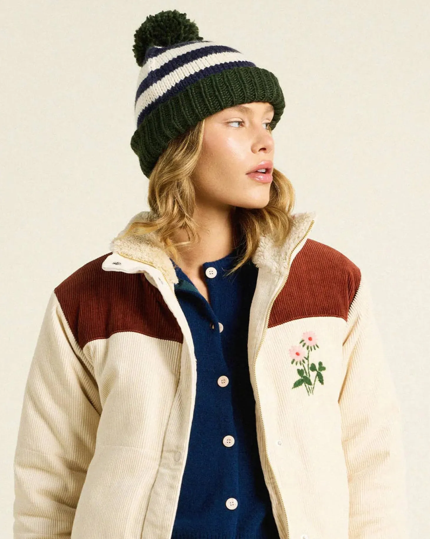 Beanie ~ Blue Stripe