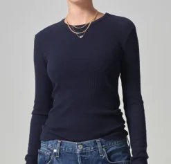 Bina Crewneck ~ Navy