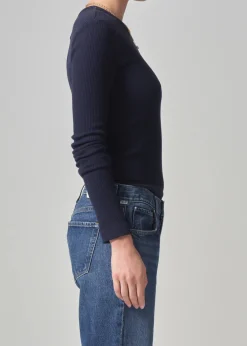 Bina Crewneck ~ Navy
