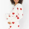 Boardwalk Shorts ~ Tossed Heart Knit Red