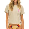 Bolt 2 Boyfriend Tee ~ Sand / Neon Pink