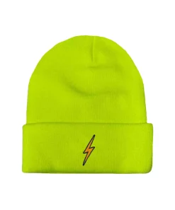 Bolt Full Rib Beanie ~ Neon Yellow