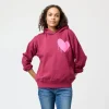 Boyfriend Drippy Heart Hoodie ~ Burgundy