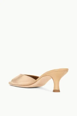Bridgette Mule ~ Camel Satin