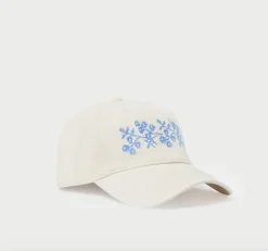 Cairo Natural/Blue Embroidered Cap