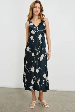 Camellia Dress ~ Midnight Roses