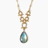 Cheval Necklace ~ Gold Labradorite