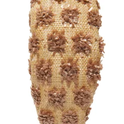 Chocolate Dotted Raffia Knotted Headband