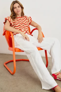 Coen Top ~ Cherry Oat Stripe