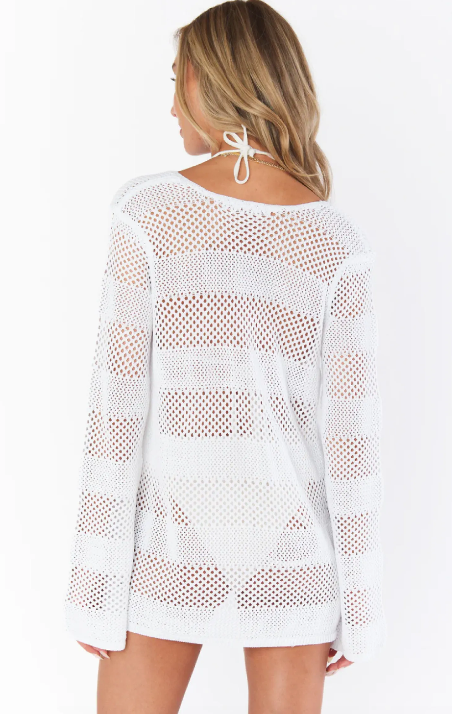 Come Around Coverup ~ White Crochet