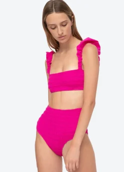 Core Smocked Bikini Bottom