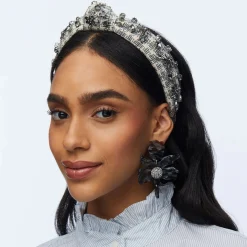 Crystal Snowflake Slim Knotted Headband