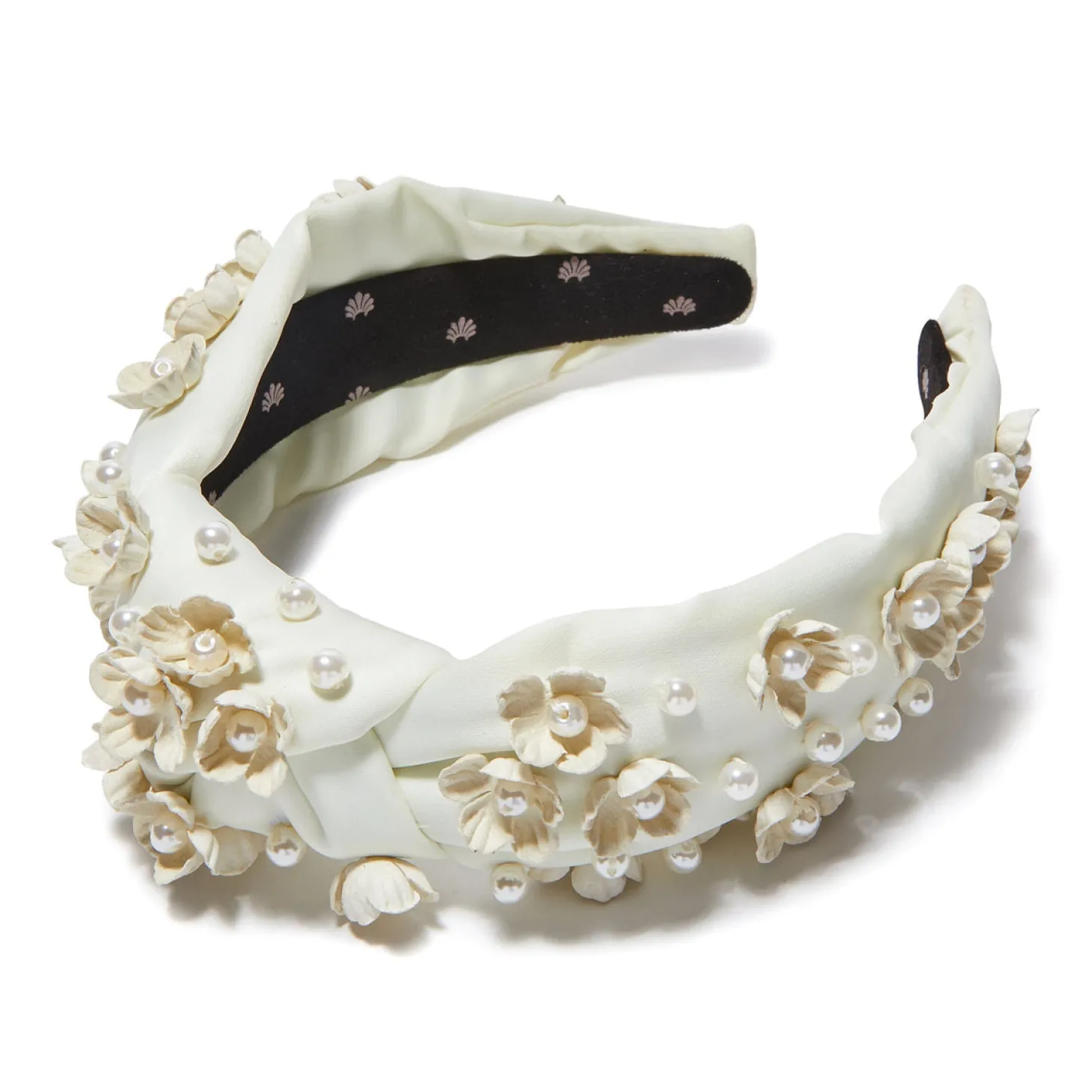 Daisy Embellished Knotted Headband ~ Ivory