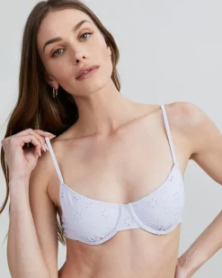 Daphne Eyelet Bikini Top ~ Lilac Pastel