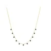 Delicate Chain with Small CZ Charms ~ Black