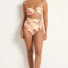 Delight Gathered Balconette Bikini Top- Linen