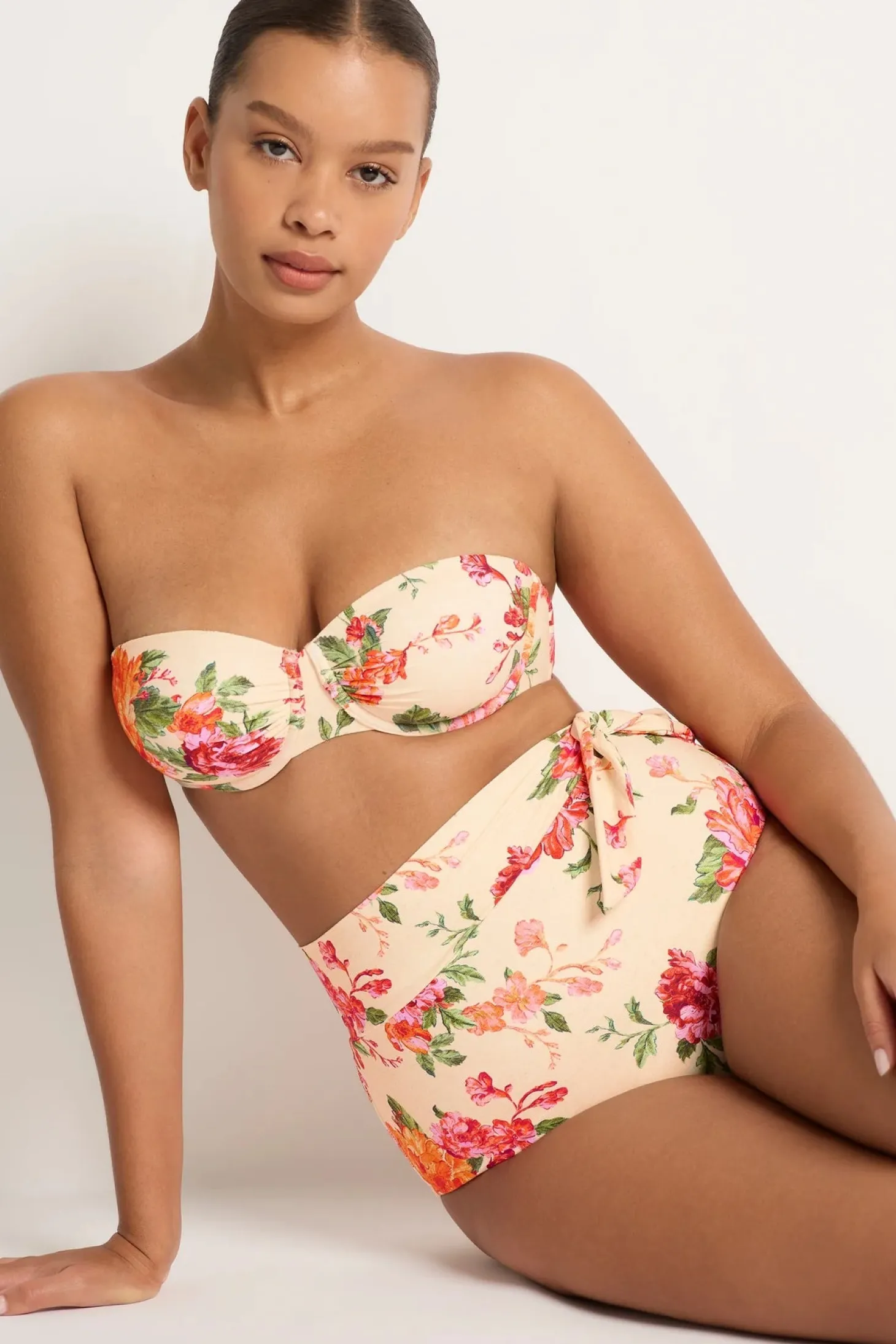 Delight High Tide Bikini Pant- linen