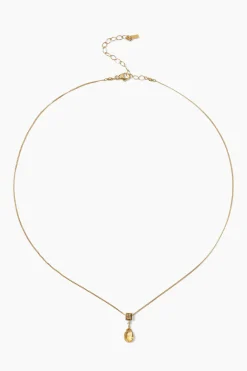 Dewdrop Diamond Necklace ~ Citrine