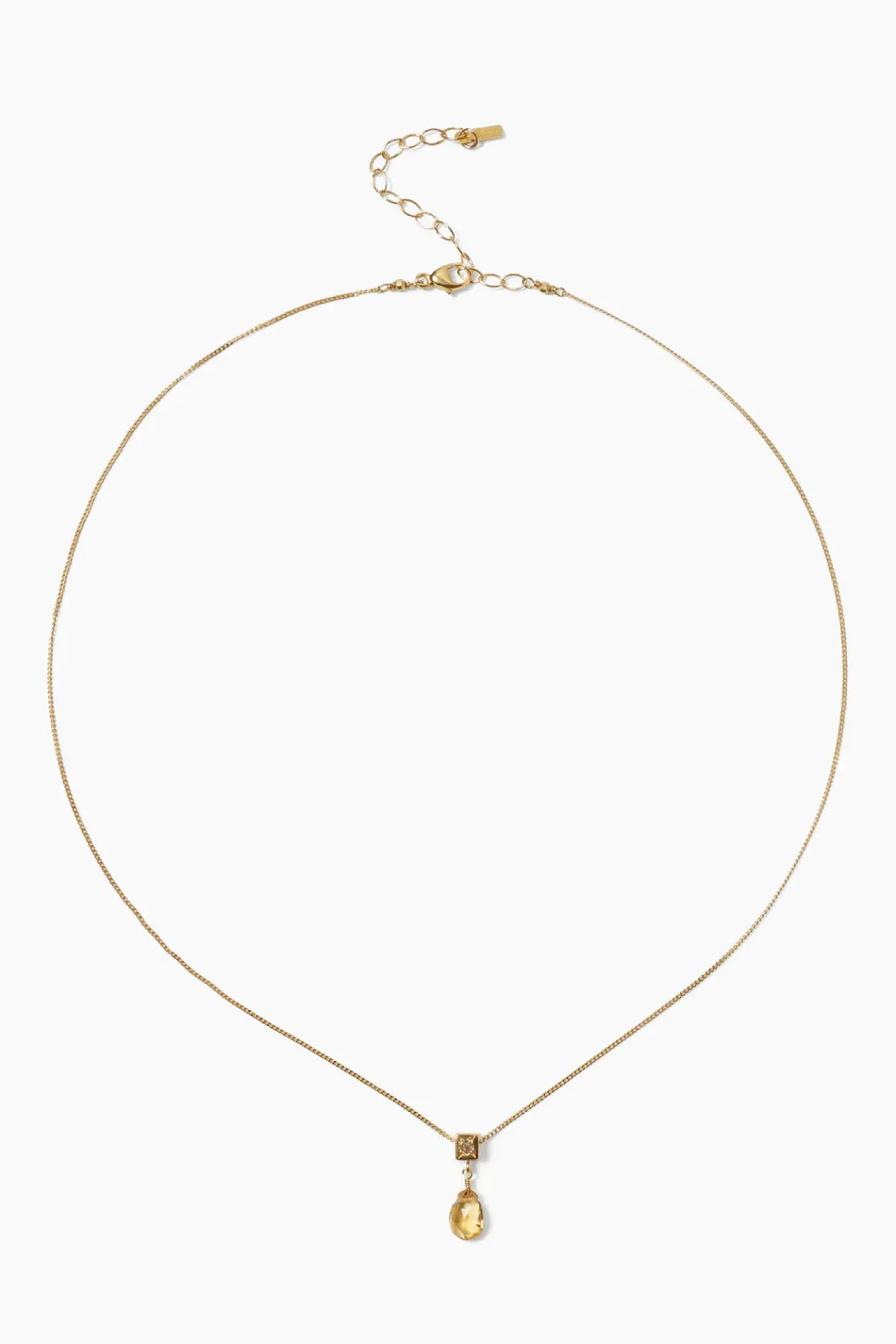 Dewdrop Diamond Necklace ~ Citrine