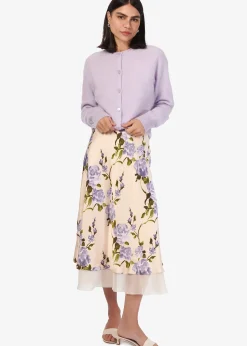 Dorian Cashmere Cardigan Moonflower
