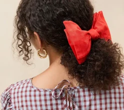 Eden Bow Hair Clip ~ Red
