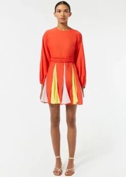 Ella Dress ~ Electric Red Colorblock