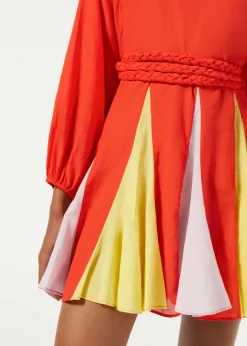 Ella Dress ~ Electric Red Colorblock