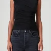 Ester Twist Tank ~ Black