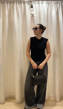 Ester Twist Tank ~ Black