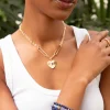 Etched Heart Pendant Necklace