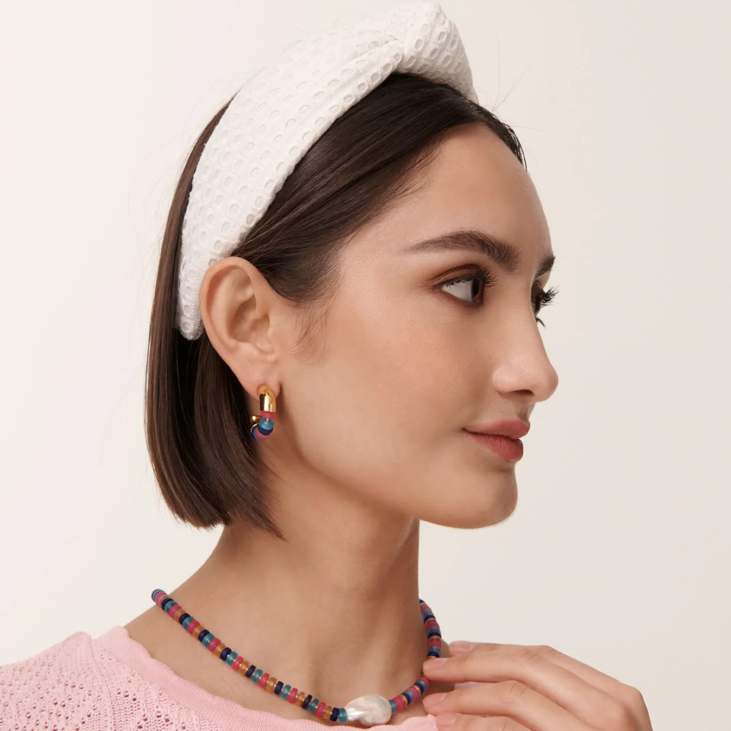 Eyelet Knotted Headband ~ Bianca