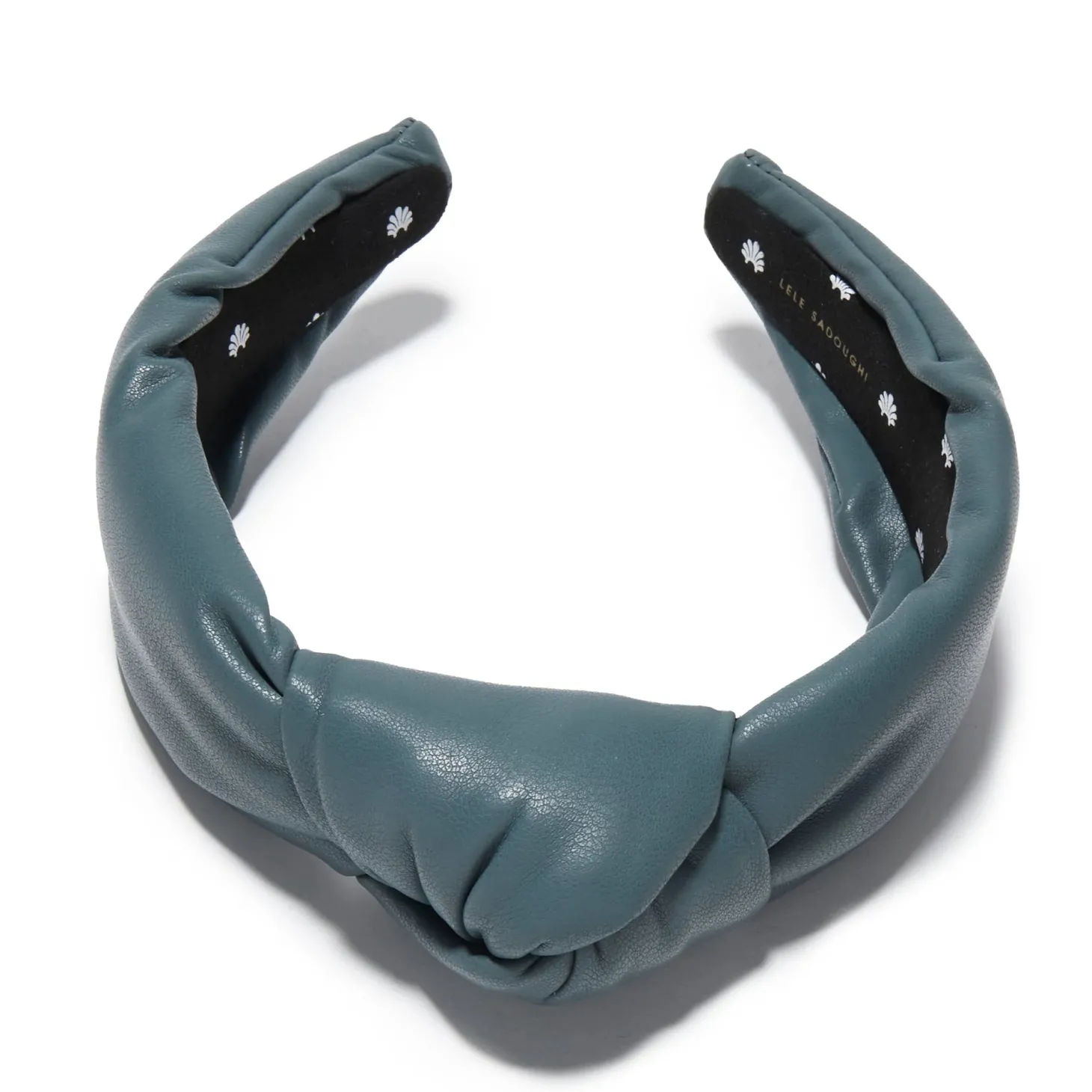 Faux Leather Knotted Headband ~ Charcoal