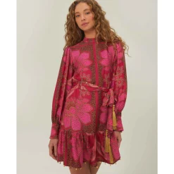 Floral Glam Scarf Mini Dress ~ Pink