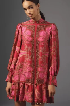 Floral Glam Scarf Mini Dress ~ Pink