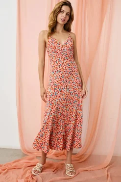 Florian Dress ~ Red Posy