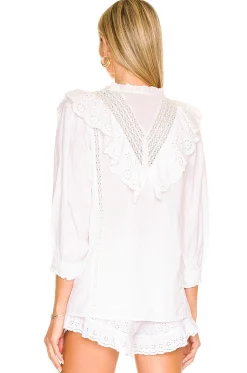 French Blouse ~ White Eyelet