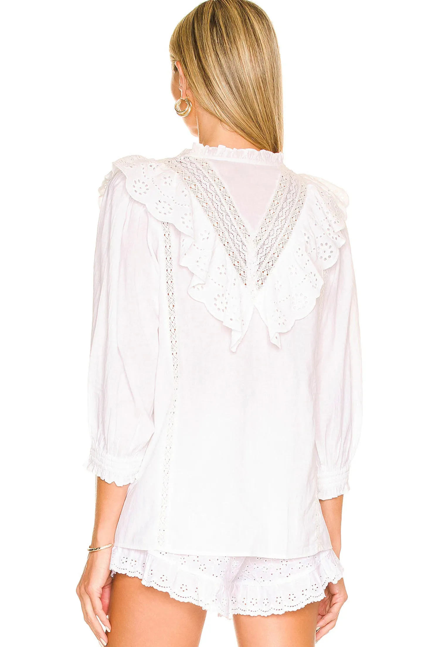 French Blouse ~ White Eyelet