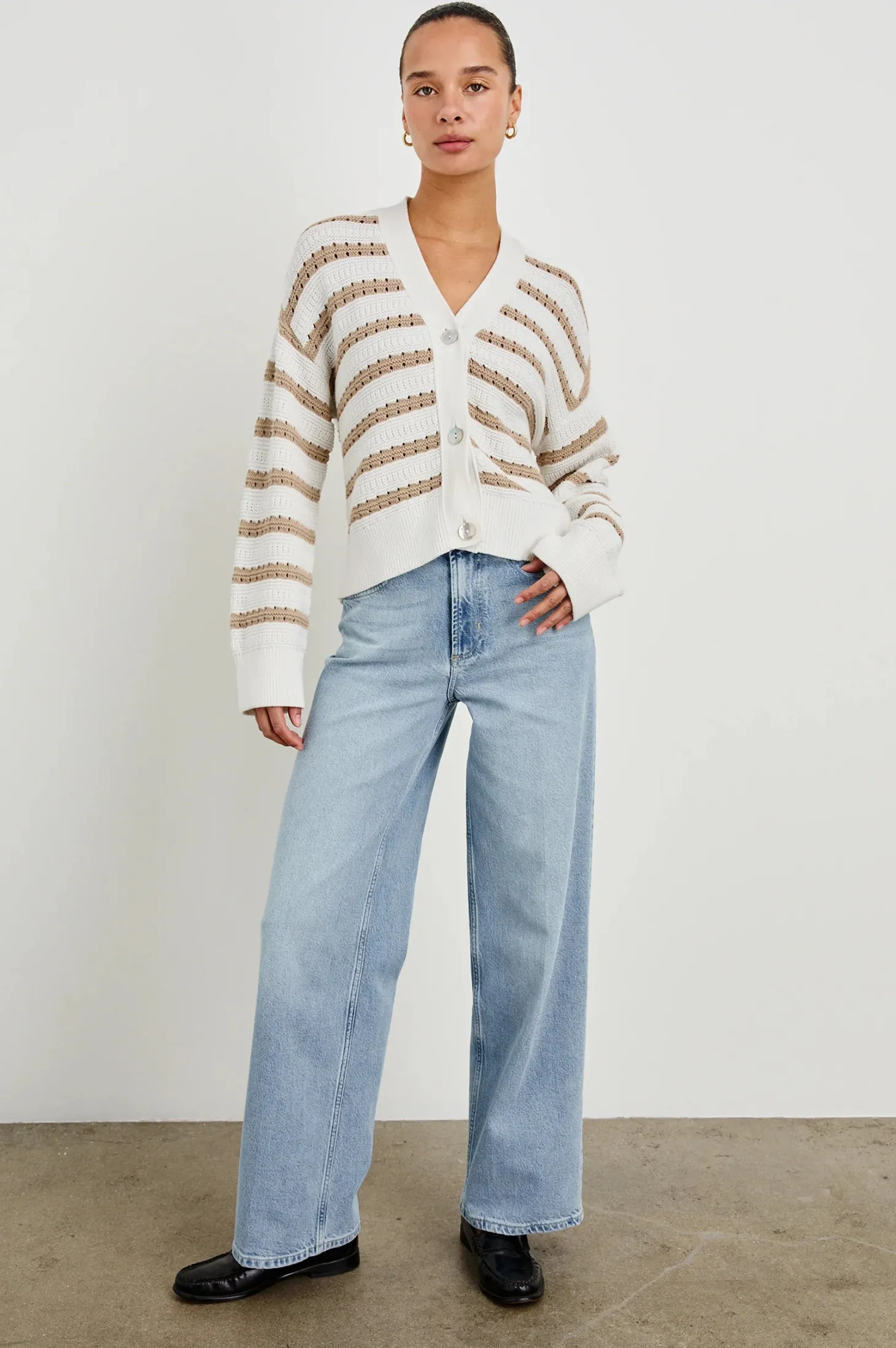 Geneva ~ Ivory Oat Stripe